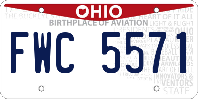 OH license plate FWC5571