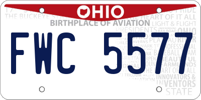 OH license plate FWC5577