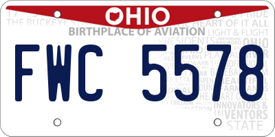 OH license plate FWC5578