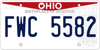 OH license plate FWC5582