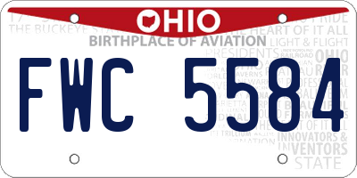 OH license plate FWC5584