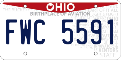 OH license plate FWC5591