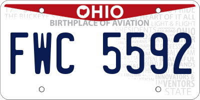 OH license plate FWC5592