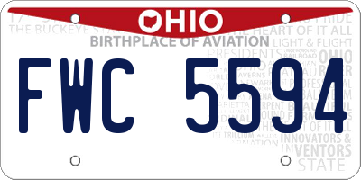 OH license plate FWC5594