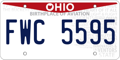 OH license plate FWC5595