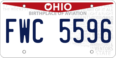 OH license plate FWC5596