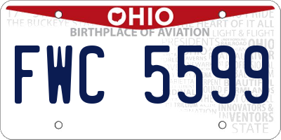 OH license plate FWC5599