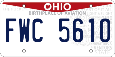 OH license plate FWC5610