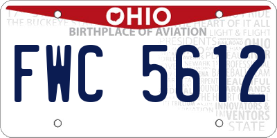 OH license plate FWC5612