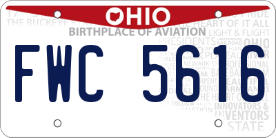 OH license plate FWC5616