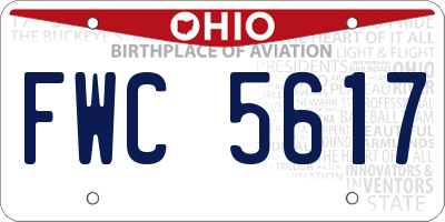 OH license plate FWC5617