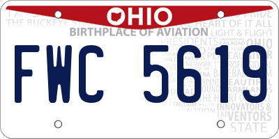 OH license plate FWC5619