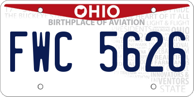 OH license plate FWC5626