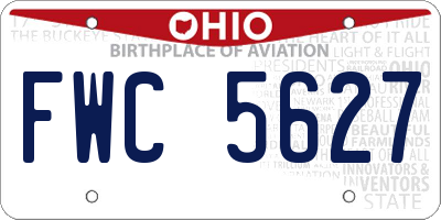 OH license plate FWC5627
