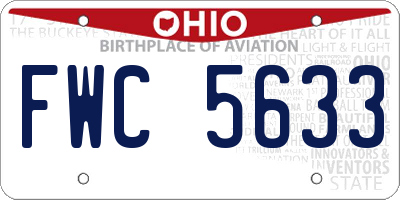 OH license plate FWC5633