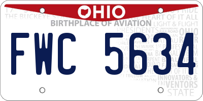 OH license plate FWC5634