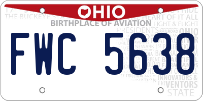 OH license plate FWC5638