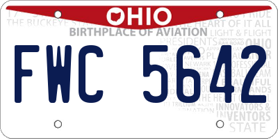 OH license plate FWC5642