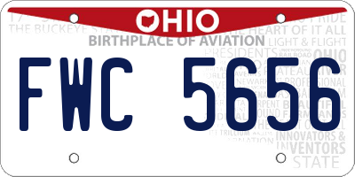 OH license plate FWC5656