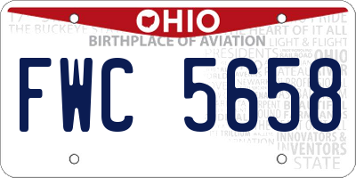 OH license plate FWC5658