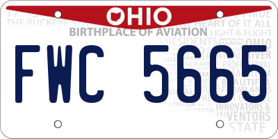 OH license plate FWC5665