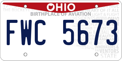 OH license plate FWC5673