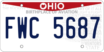 OH license plate FWC5687