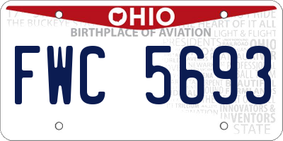 OH license plate FWC5693