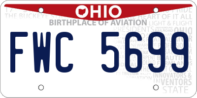 OH license plate FWC5699