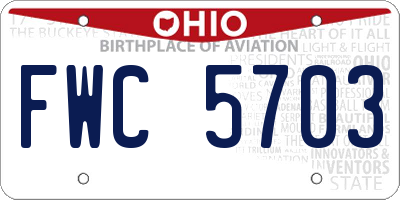 OH license plate FWC5703