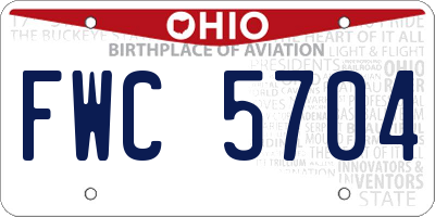 OH license plate FWC5704