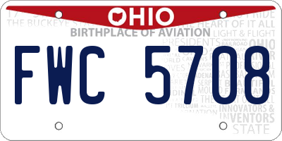 OH license plate FWC5708