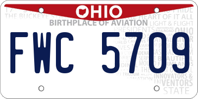 OH license plate FWC5709