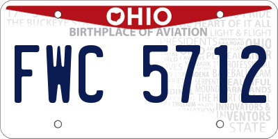 OH license plate FWC5712