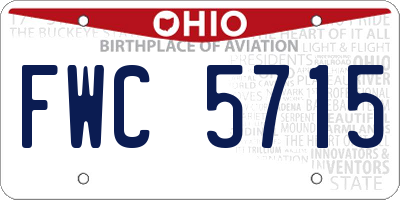 OH license plate FWC5715