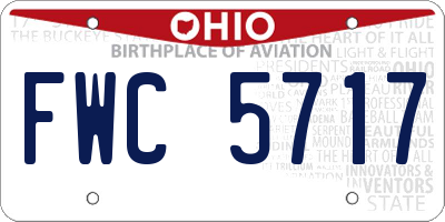 OH license plate FWC5717