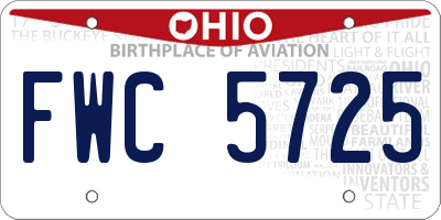 OH license plate FWC5725
