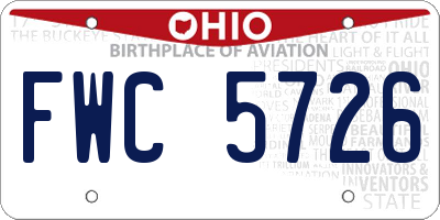 OH license plate FWC5726