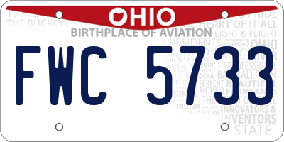 OH license plate FWC5733