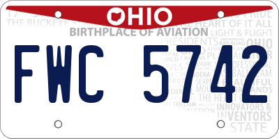 OH license plate FWC5742