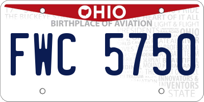 OH license plate FWC5750
