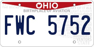 OH license plate FWC5752