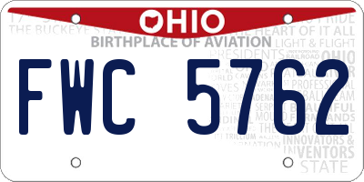 OH license plate FWC5762