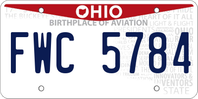 OH license plate FWC5784