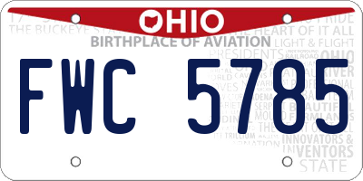 OH license plate FWC5785