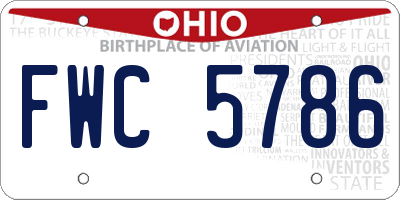 OH license plate FWC5786