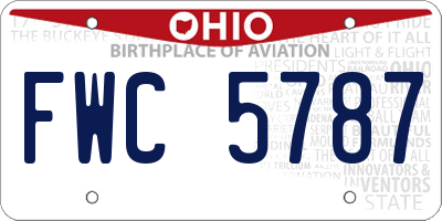 OH license plate FWC5787
