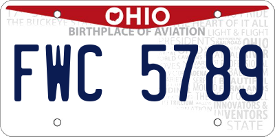 OH license plate FWC5789