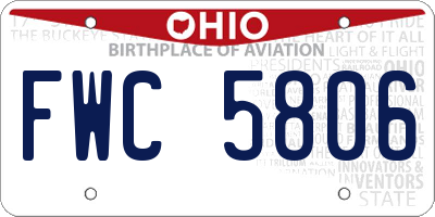 OH license plate FWC5806