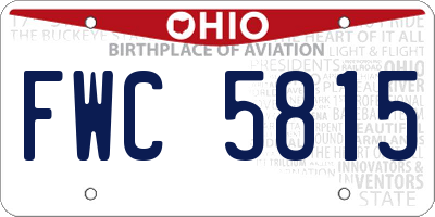 OH license plate FWC5815